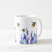 Frühlingsblumen und Bienen Tasse (VorderseiteRechts)