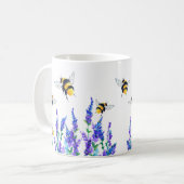 Frühlingsblumen und Bienen Tasse (Vorderseite Links)