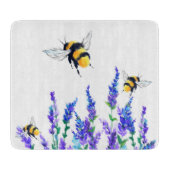 Frühlingsblumen und Bienenschneider Schneidebrett (Vorderseite)