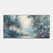 Frühlingsblumen und der Wald Schreibtischunterlage (Vorderseite)