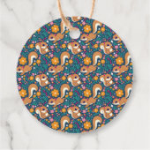 Frühlingsblumen und Eichhörnchen Geschenkanhänger (Rückseite)