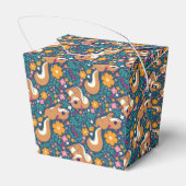 Frühlingsblumen und Eichhörnchen Geschenkschachtel (Rückseite)