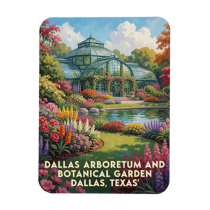 Frühlingsblumen und Gartensichten in Dallas Texas Magnet