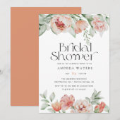 Frühlingsblumen und Grünpflanzen | BRAUTPARTY Einladung (Vorne/Hinten)