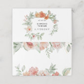 Frühlingsblumen und Grünpflanzen nach Maß Platzkarte (Außenseite Aufgefaltet)