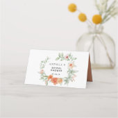 Frühlingsblumen und Grünpflanzen nach Maß Platzkarte (Rückseite)