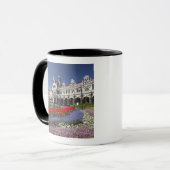 Frühlingsblumen und historischer Bahnhof, Tasse (Vorderseite Links)
