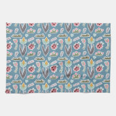 Frühlingsblumen und Ladybug Muster Geschirrtuch (Horizontal)