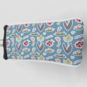 Frühlingsblumen und Ladybug Muster Golf Headcover (Vorderseite)