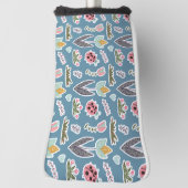 Frühlingsblumen und Ladybug Muster Golf Headcover (Rotieren 90)