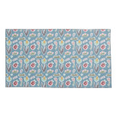 Frühlingsblumen und Ladybug Muster Kissenbezug (Rückseite)