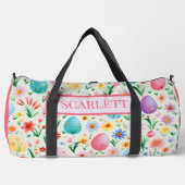 Frühlingsblumen und Ostereier Personalisiert Duffle Bag (Vorderseite)