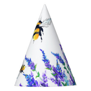 Frühlingsblumen und Party-Hut mit Flying Partyhütchen