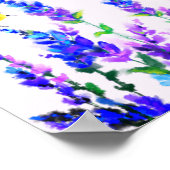 Frühlingsblumen und Plakatmalerei auf Bienen Poster (Ecke)