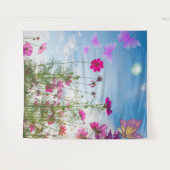 Frühlingsblumen und Schmetterling Wandteppich (Vorderseite (Horizontal))