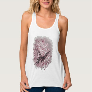 Frühlingsblumen und Schmetterlinge Tank Top