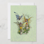 Frühlingsblumen und Schmetterlingsfrüchte Einladung (Rückseite)