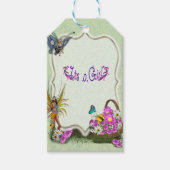 Frühlingsblumen und Schmetterlingsfrüchte Geschenkanhänger (Vorderseite)