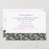 Frühlingsblumen und Zebra-Party Einladungen (Vorne/Hinten)