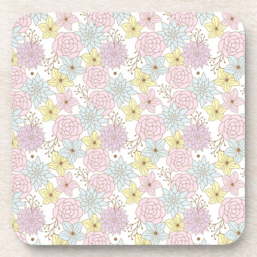 Frühlingsblumen-Untersetzer-Set Getränkeuntersetzer (Vorderseite)