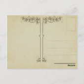 Frühlingsblumen Vintage Postkarte (Rückseite)