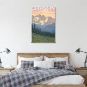 Frühlingsblumen - Vintage Travel Poster Leinwanddruck (Insitu (Schlafzimmer))