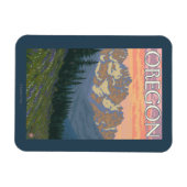 Frühlingsblumen - Vintage Travel Poster Magnet (Horizontal)