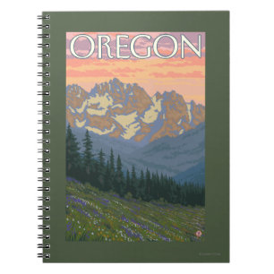 Frühlingsblumen - Vintage Travel Poster Notizblock