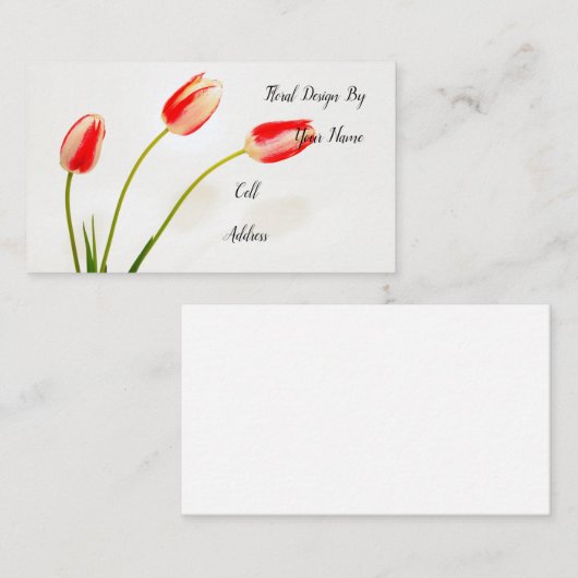 Frühlingsblumen Visitenkarte (Vorne/Hinten)