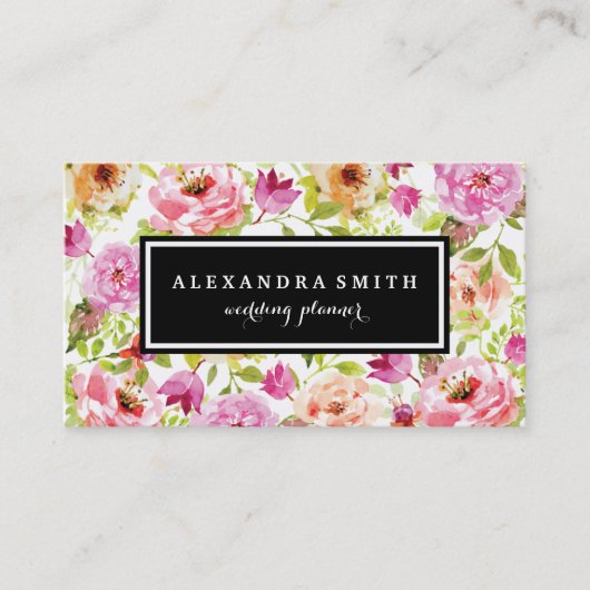 Frühlingsblumen Visitenkarte (Vorderseite)