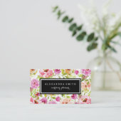 Frühlingsblumen Visitenkarte (Stehend Vorderseite)