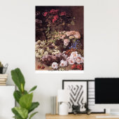 Frühlingsblumen von Claude Monet Poster (Heimbüro)