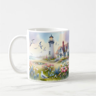 Frühlingsblumen von Lighthouse Coastal Cottage Kaffeetasse