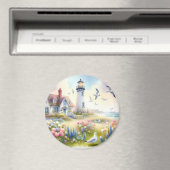 Frühlingsblumen von Lighthouse Coastal Hütte Magnet (In Situ (Geschirrspüler))