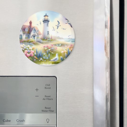 Frühlingsblumen von Lighthouse Coastal Hütte Magnet (In Situ (Kühlschrank))