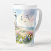 Frühlingsblumen von Lighthouse Coastal Hütte Milchtasse (Rechte Ecke)