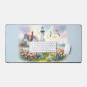 Frühlingsblumen von Lighthouse Coastal Hütte Schreibtischunterlage (Tastatur & Maus)