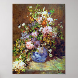 Frühlingsblumen von Renoir Print Poster