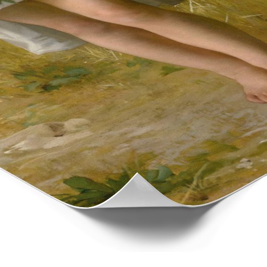 Frühlingsblumen von William Bouguereau Poster (Ecke)