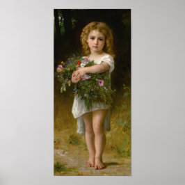 Frühlingsblumen von William Bouguereau Poster