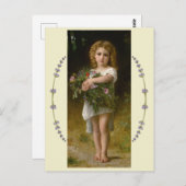 Frühlingsblumen von William Bouguereau Postkarte (Vorne/Hinten)
