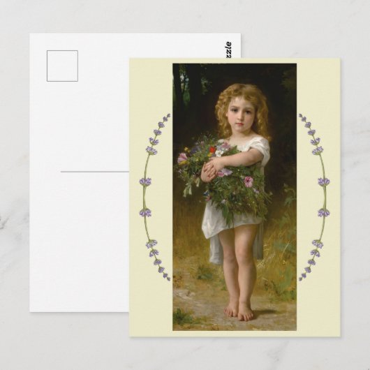 Frühlingsblumen von William Bouguereau Postkarte (Vorne/Hinten)