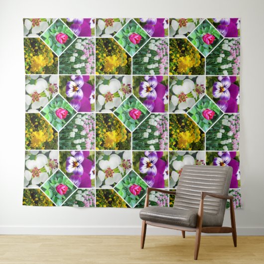 Frühlingsblumen Wandteppich (Beispiel (Horizontal))