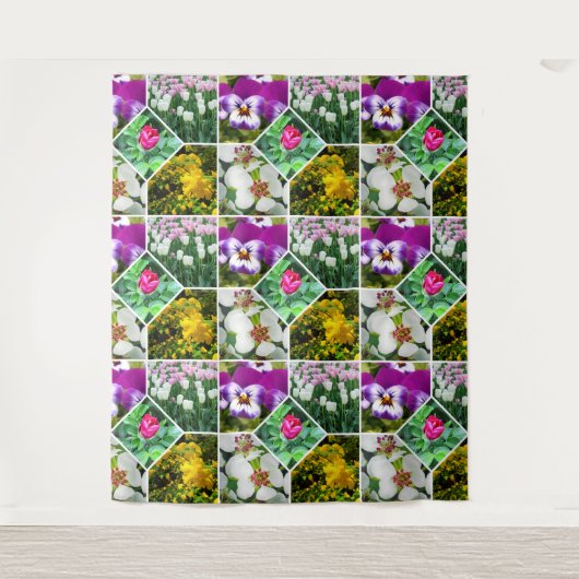 Frühlingsblumen Wandteppich (Vorderseite)