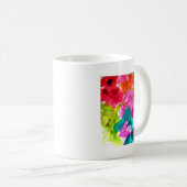 Frühlingsblumen Wasserfarbe abstrakte Kunst Kaffeetasse (VorderseiteRechts)
