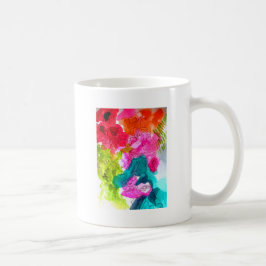 Frühlingsblumen Wasserfarbe abstrakte Kunst Kaffeetasse