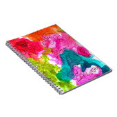 Frühlingsblumen Wasserfarbe abstrakte Kunst Notizblock (Rechte Seite)