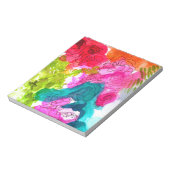 Frühlingsblumen Wasserfarbe abstrakte Kunst Notizblock (Rotiert)