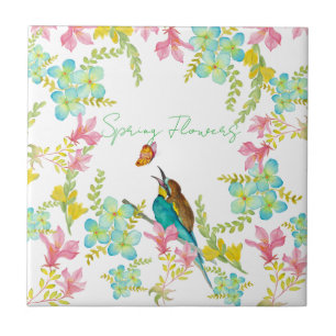 Frühlingsblumen Wasserfarbe Fliese