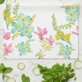 Frühlingsblumen Wasserfarbe Geschirrtuch (Gefaltet)